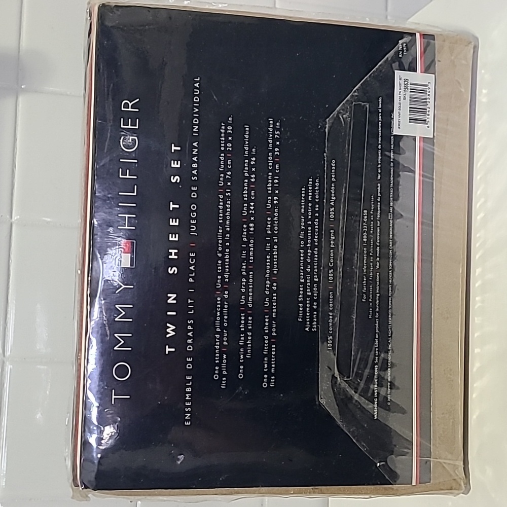 Tommy Hilfiger 100% Cotton Jersey Knit Twin Sheet Set Kids teens unisex grandma - Picture 3 of 9